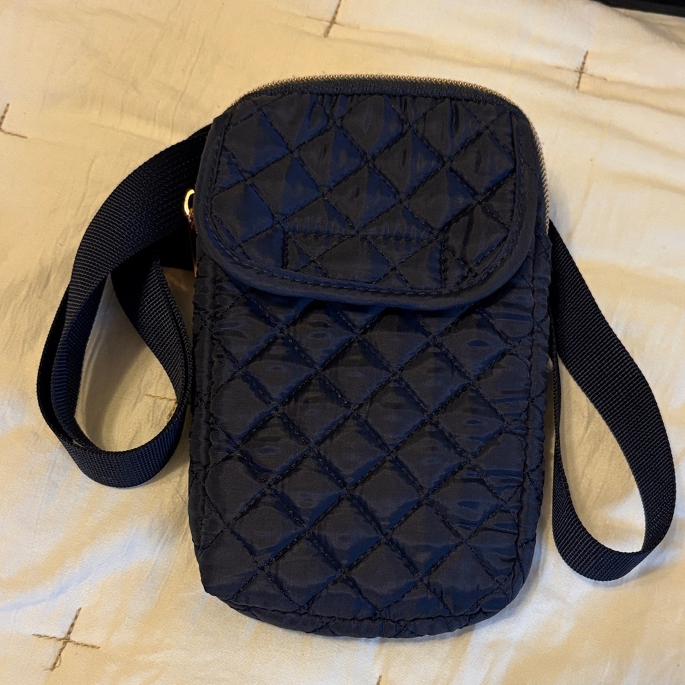 Quilted Crossbody Bag in Navy